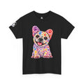 French Bulldog Paw Print Shirt, Frenchie Gift, French Bulldog Dog Lover Tee, Colorful Paw Print Dog Shirt, Frenchie Owner Gift, Unisex Cotton Tee